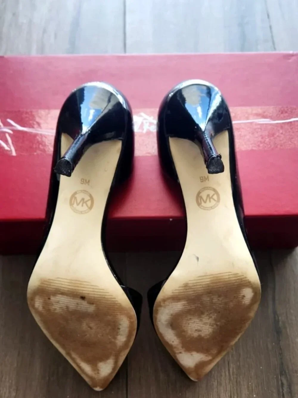 ✨Luxe Michael Kors Natalie D'orsey Patent Leather Black Formal Stiletto Heels 9M